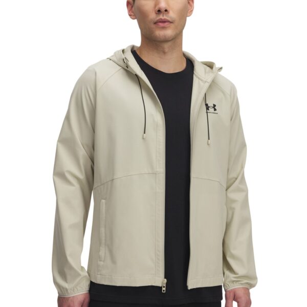 Under Armour Men's Stretch Woven Windbreaker Sports Jacket - M - Taupe, Black,Taupe