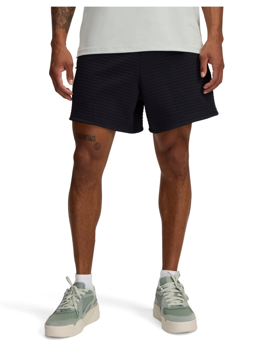 Under Armour Men's Unstoppable Fleece Grid Sport Shorts - M - Black, Black