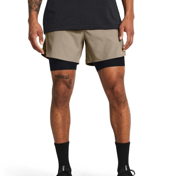 Under Armour Men's Vanish Elite Water Resistant 2-in-1 Shorts - M - Taupe, Taupe