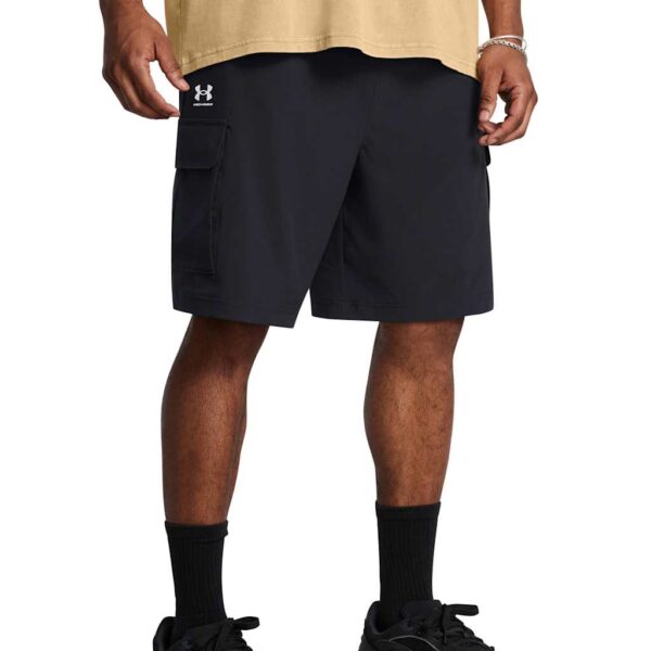 Under Armour Men's Vibe Woven Cargo Stretch Active Shorts - M - Black, Black,Taupe