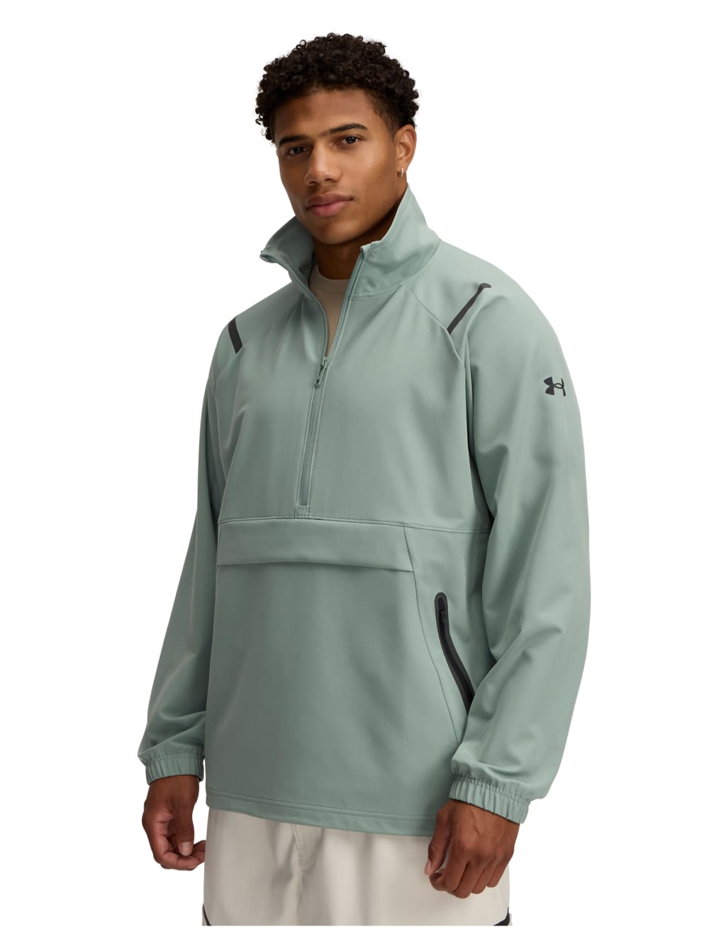 Under Armour Men's Unstoppable Anorak Stretch Sports Jacket - M - Light Grey, Light Grey