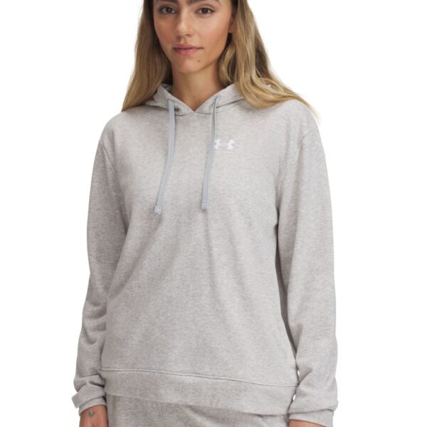 Under Armour Women's Rival Cotton Rich Hoodie - Light Grey, Light Grey