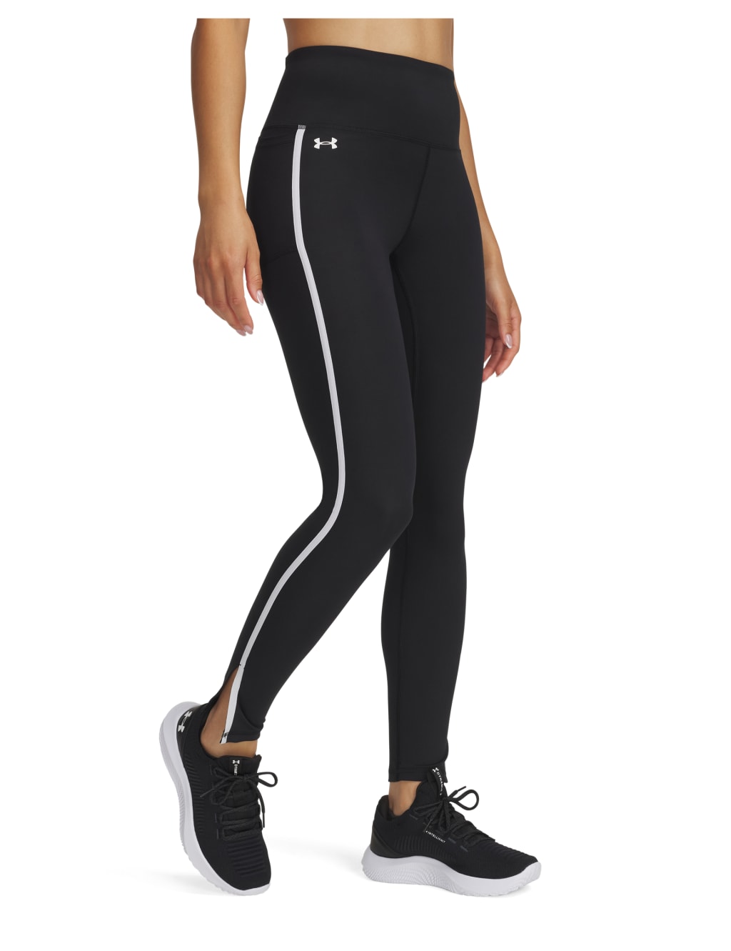 Under Armour Women's Motion Piped High Waisted Leggings - Black, Black