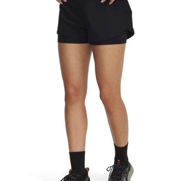 Under Armour Women's Launch Pro 2-in-1 High Waisted Sports Shorts - M - Black, Black