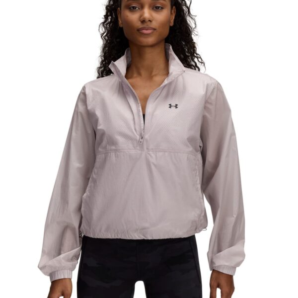 Under Armour Women's Rival Funnel Neck Sports Jacket - Light Grey, Light Grey