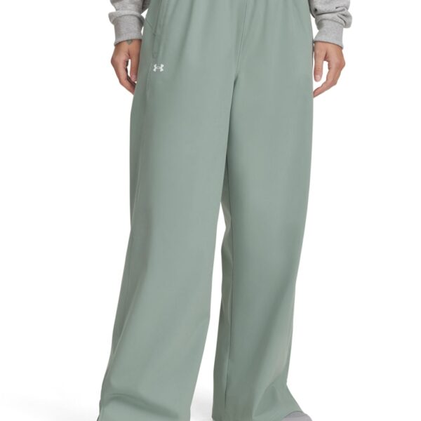 Under Armour Women's Rival High Waisted Wide Leg Trousers - M - Light Green, Light Green
