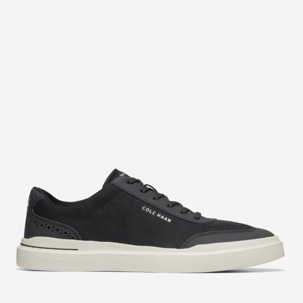 Cole Haan Men's Grandpro Rally Canvas Lace Up Trainers - 10 - Black, Black