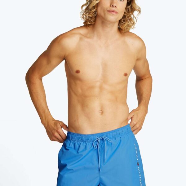 Tommy Hilfiger Men's Original Swim Shorts - Mid Blue, Black,Light Blue,Navy,Dark Green,Mid Blue