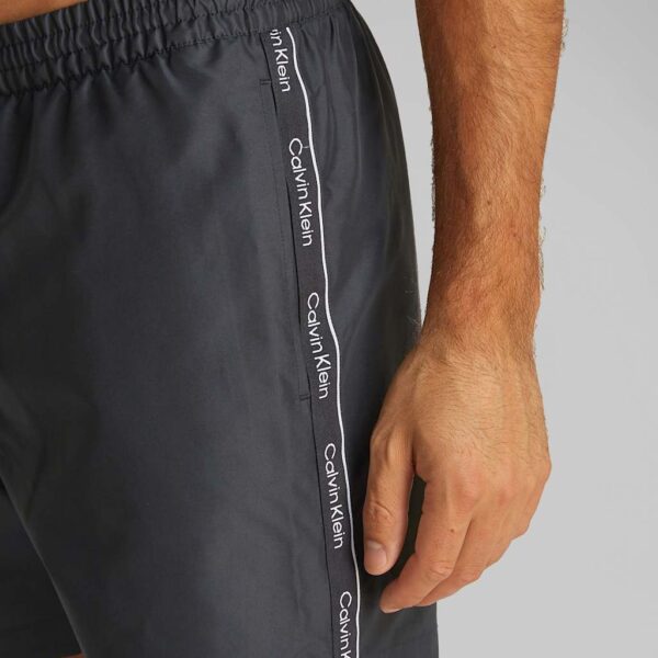 Calvin Klein Men's Core Logo Tape Swim Shorts - Black, Black,Red,Light Blue