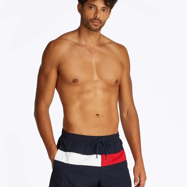 Tommy Hilfiger Men's The Core Flag Swim Shorts - Navy Mix, Navy Mix