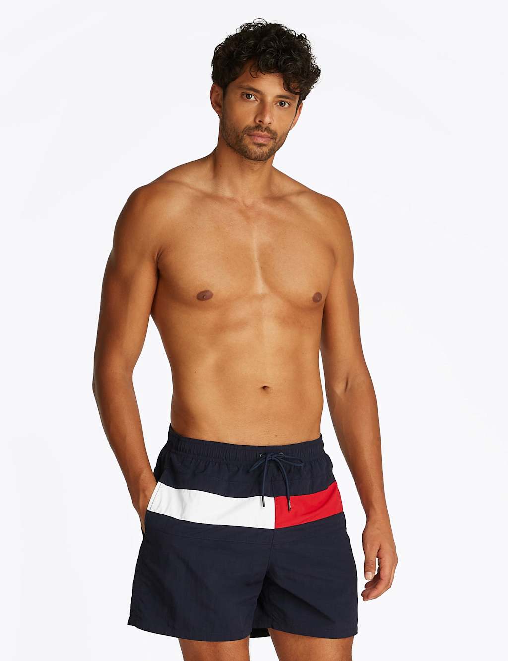 Tommy Hilfiger Men's The Core Flag Swim Shorts - Navy Mix, Navy Mix