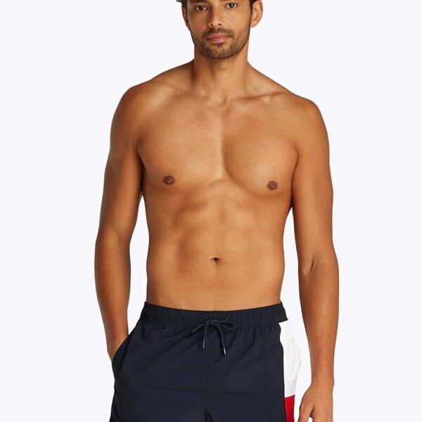 Tommy Hilfiger Men's Side Flag Swim Shorts - Navy, Navy