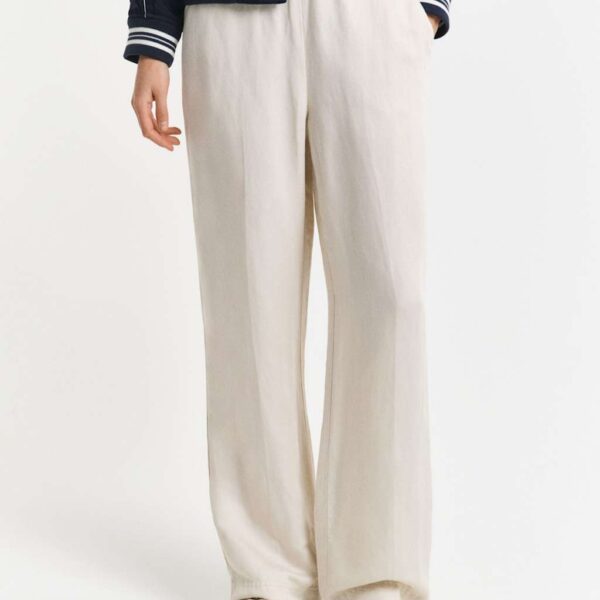 Gant Women's Linen Blend Straight Leg Pants - 10 - Beige, Beige,Black