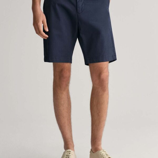Gant Men's Slim Fit Stretch Chino Shorts - 34 - Navy, Navy,Stone,Khaki