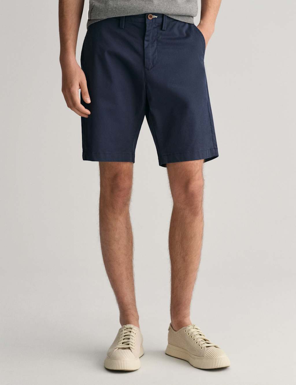 Gant Men's Slim Fit Stretch Chino Shorts - 34 - Navy, Navy,Stone,Khaki