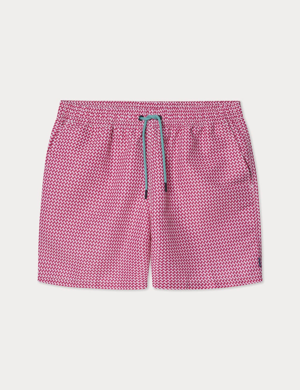 Hackett Men's Geometric Woven Print Swim Shorts - Pink Mix, Pink Mix