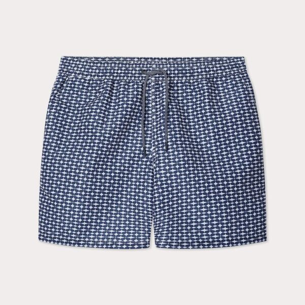 Hackett Men's Printed Swim Shorts - Blue Mix, Blue Mix
