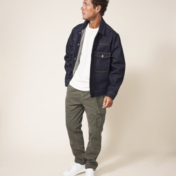 White Stuff Men's Pure Cotton Cargo Trousers - 34REG - Green, Green