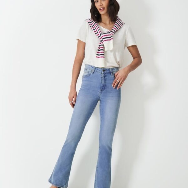 Crew Clothing Women's High Waisted Bootcut Jeans - 12 - Denim, Denim