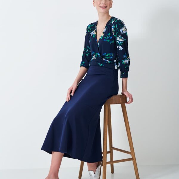 Crew Clothing Women's Midi A-Line Skirt - 10 - Navy, Navy