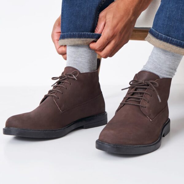 Crew Clothing Men's Leather Desert Boots - 9 - Dark Brown, Dark Brown