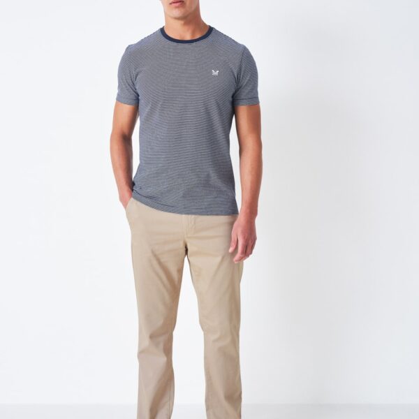 Crew Clothing Men's Straight Fit Chinos - 38LNG - Stone, Dark Navy,Stone,Tan