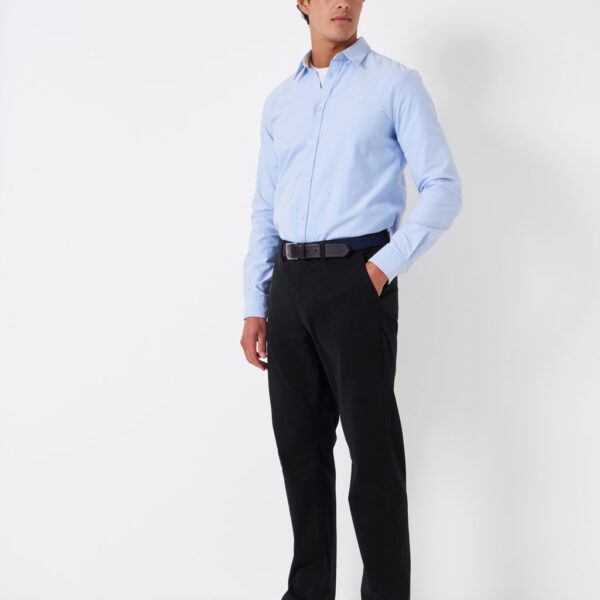 Crew Clothing Men's Straight Fit Chinos - 32LNG - Black/Black, Black/Black