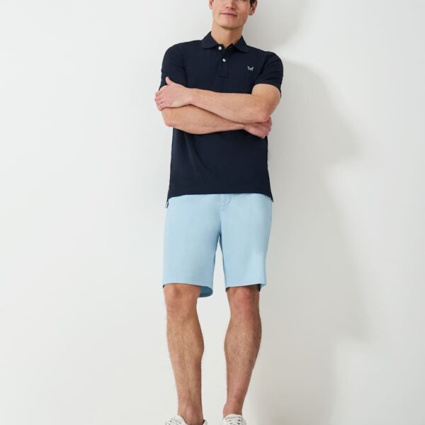 Crew Clothing Men's Cotton Rich Stretch Bermuda Chino Shorts - 38 - Light Blue, Mauve,Teal Green,Coral,Light Blue