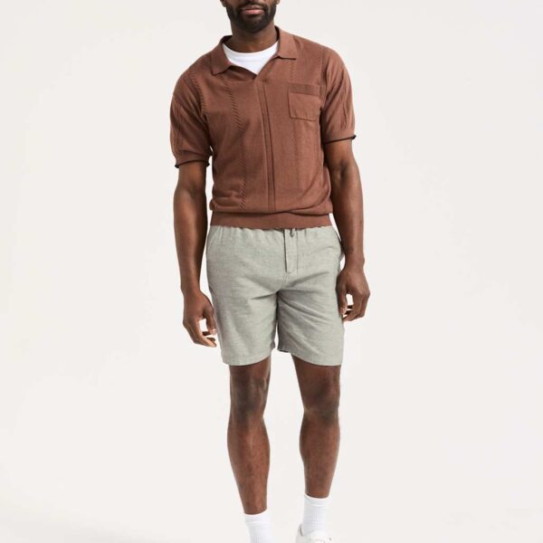 Scotch & Soda Men's Tapered Fit Textured Shorts - 34 - Medium Grey, Medium Grey,Dark Green,Beige,Navy