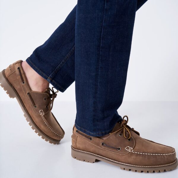 Crew Clothing Men's Leather Deck Shoes - 8 - Tan, Tan