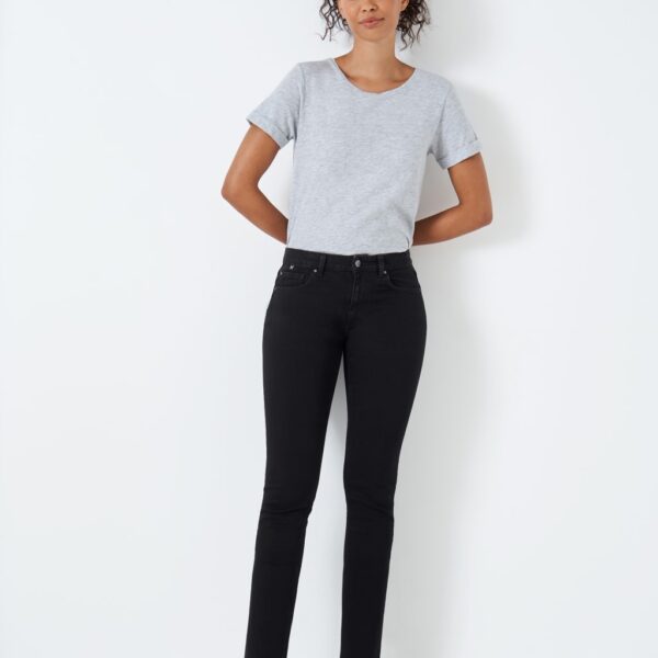 Crew Clothing Women's Mid Rise Straight Leg Jeans - 14REG - Black, Black