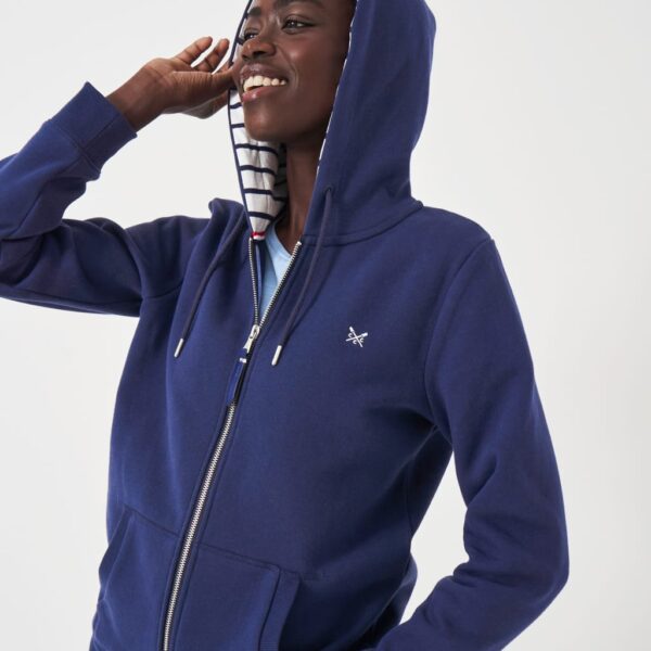 Crew Clothing Women's Cotton Rich Zip Up Hoodie - 6 - Navy, Navy