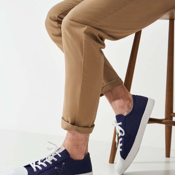 Crew Clothing Men's Canvas Lace Up Trainers - 8 - Navy, Navy,White