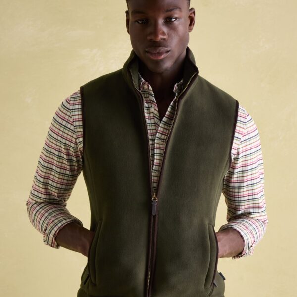Joules Men's Fleece Gilet - XXXL - Green, Green,Navy