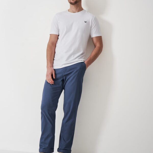 Crew Clothing Men's Regular Fit 5 Pocket Chinos - 38REG - Medium Blue, Medium Blue,Burgundy