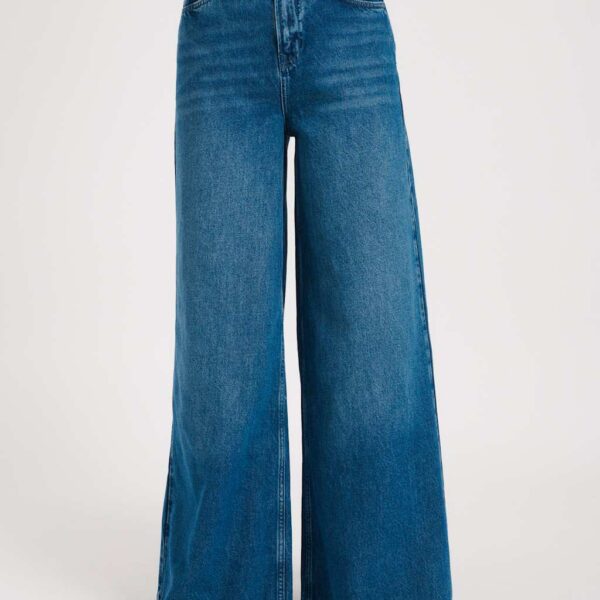 Nobody's Child Women's High Waisted Wide Leg Palazzo Jeans - 10 - Blue, Blue