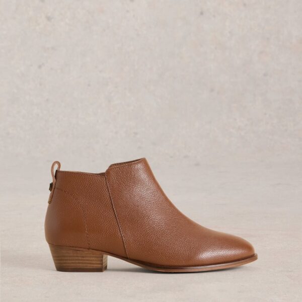 White Stuff Women's Wide Fit Leather Ankle Boot - 3 - Tan, Tan,Black