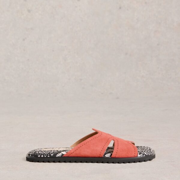 White Stuff Women's Suede Flip Flops - 6 - Orange, Orange,Blue