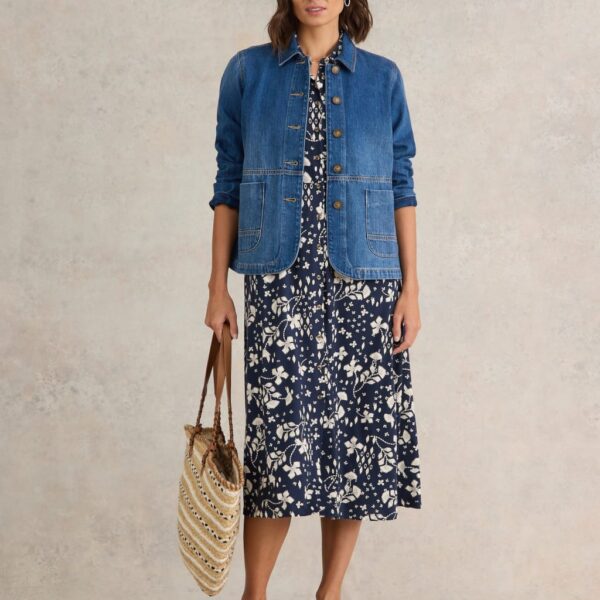 White Stuff Women's Denim Jacket - 10 - Med Blue Denim, Blue,Med Blue Denim