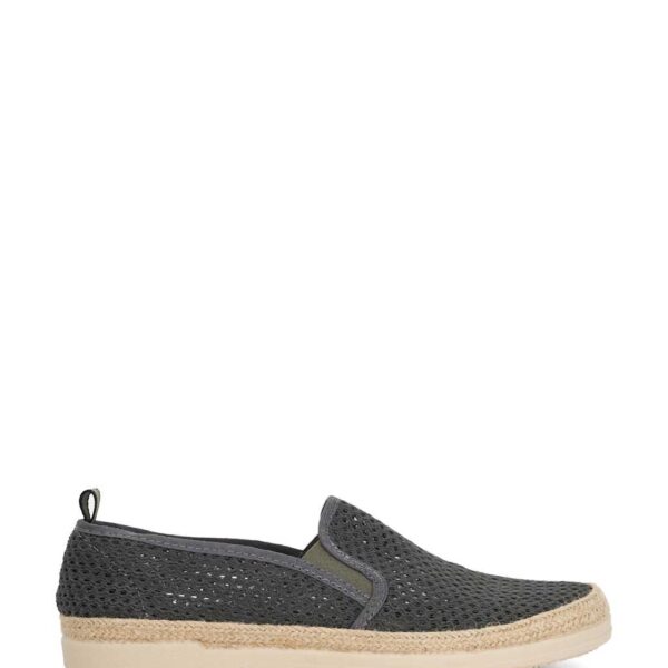 Dune London Men's Mesh Slip-On Espadrilles - 9 - Grey, Grey