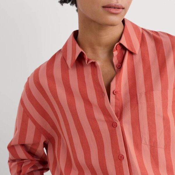 Seasalt Cornwall Women's Pure Cotton Striped Shirt - 14 - Pink Mix, Pink Mix