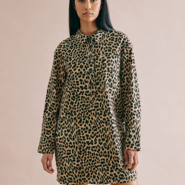 Albaray Women's Cotton Rich Animal Print Shirt Dress - 10 - Brown Mix, Brown Mix
