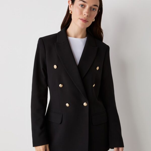 Finery London Women's Collared Blazer - 16 - Black, Navy,Green,Black