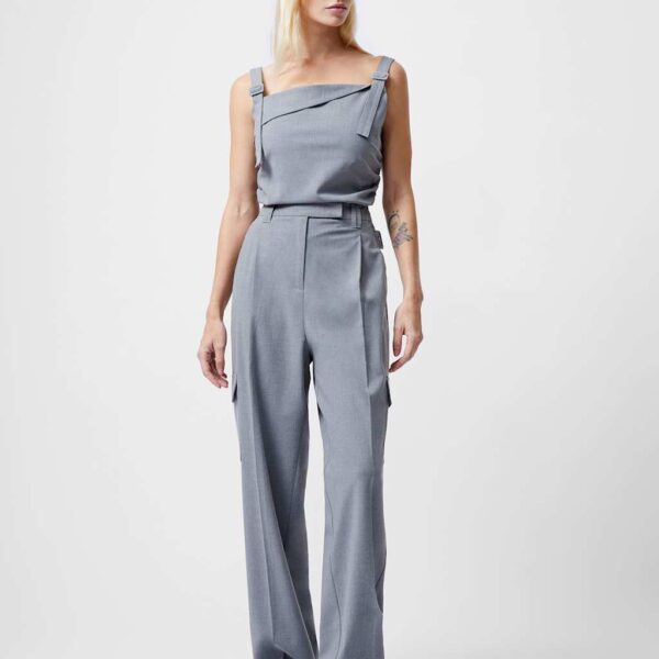 French Connection Women's Barrel Leg Tapered Trousers with Lyocell - 12 - Grey, Grey