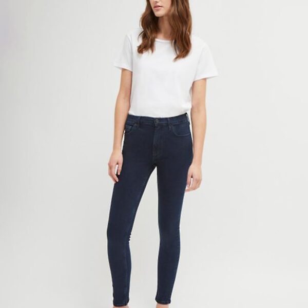 French Connection Women's High Waisted Skinny Jeans - 8 - Blue/Black, Blue/Black
