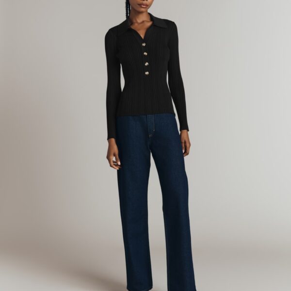 Ghost Women's High Waisted Straight Leg Jeans - Indigo, Blue Denim,Indigo