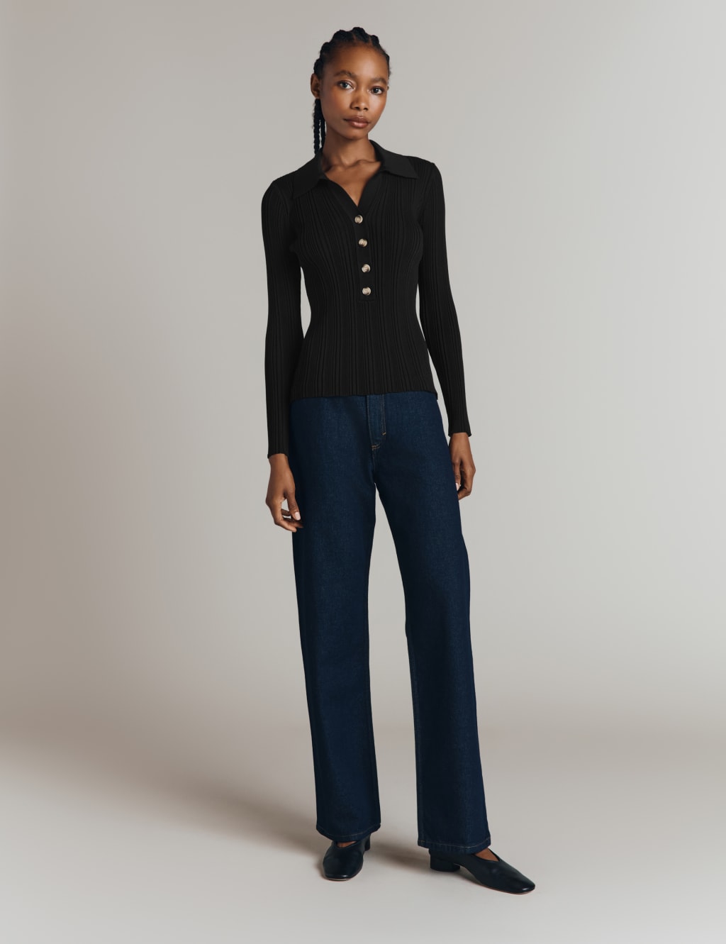 Ghost Women's High Waisted Straight Leg Jeans - Indigo, Blue Denim,Indigo