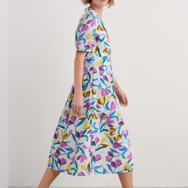 Seasalt Cornwall Women's Pure Cotton Floral Collared Shirt Dress - 14REG - Multi, Multi