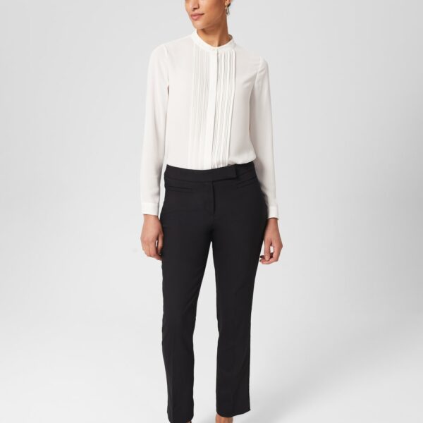 Hobbs Women's Cotton Blend Slim Fit Trousers - 18 - Black, Black