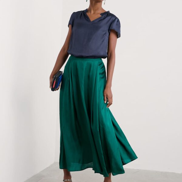 Seasalt Cornwall Women's Midaxi A-line Skirt - 18 - Green, Green